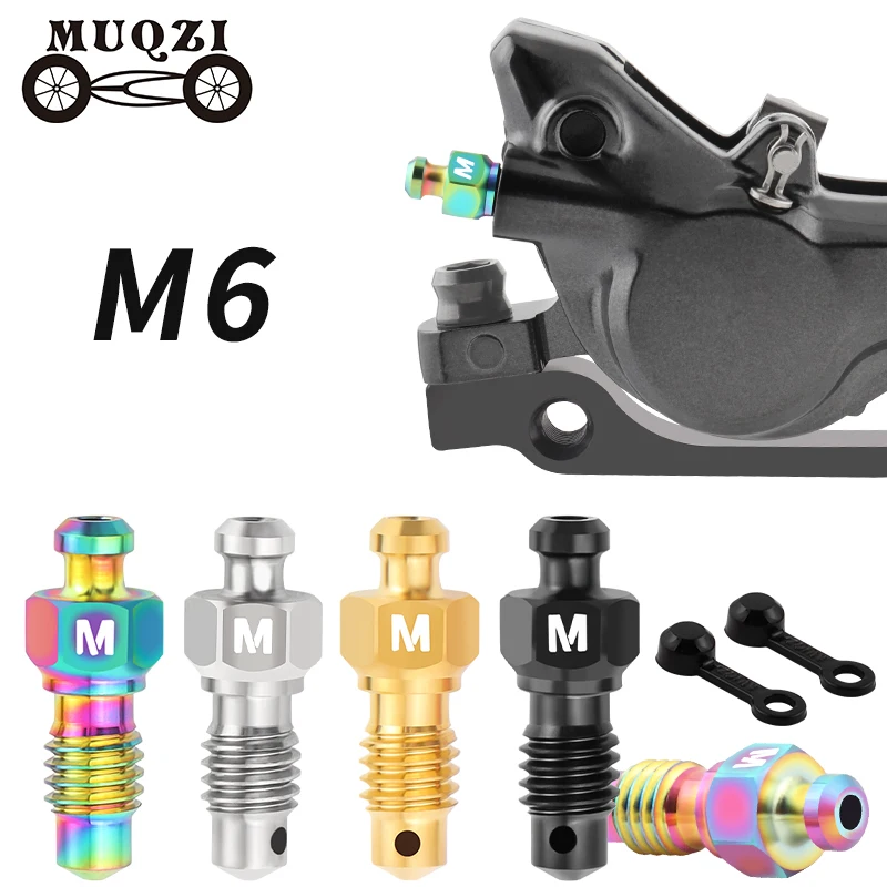 Hydraulic Brake Bleed - MUQZI 1 คู่ สกรูไล่อากาศเบรก MTB วัสดุไทเทเนียมอัลลอย