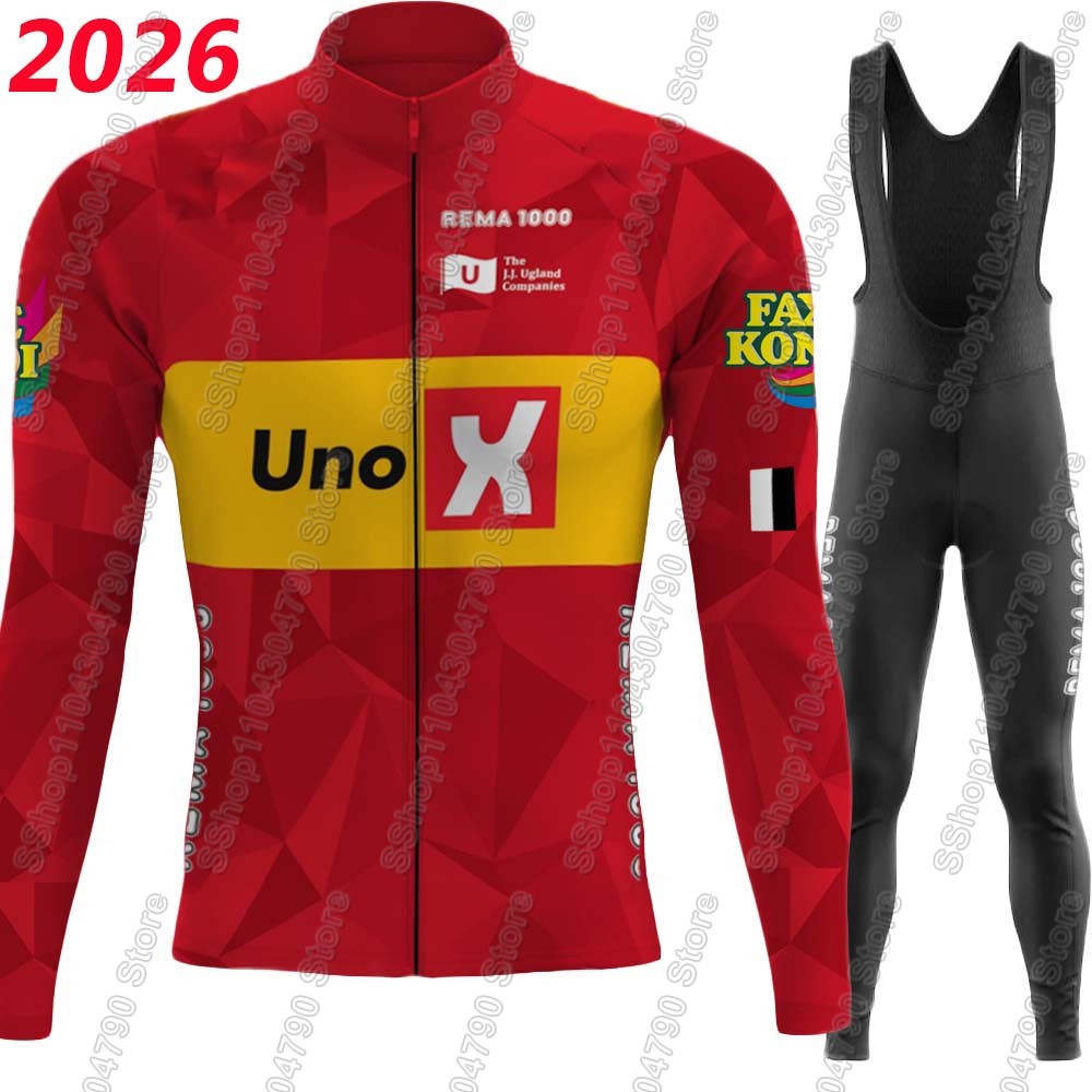 Mountain Biking Pants For Men - ชุดเสื้อเจอร์ซีย์ปั่นจักรยานแขนยาว Uno X Pro team 2026