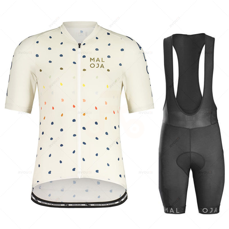 Mountain Biking Pants For Men - ชุดเสื้อปั่นจักรยาน Maloja กางเกงขาสั้นเอี๊ยมแผ่นเจลชุดปั่นจักรยานเสือภูเขาชุดปั่นจักรยานกลางแจ้งฤดูร้อน