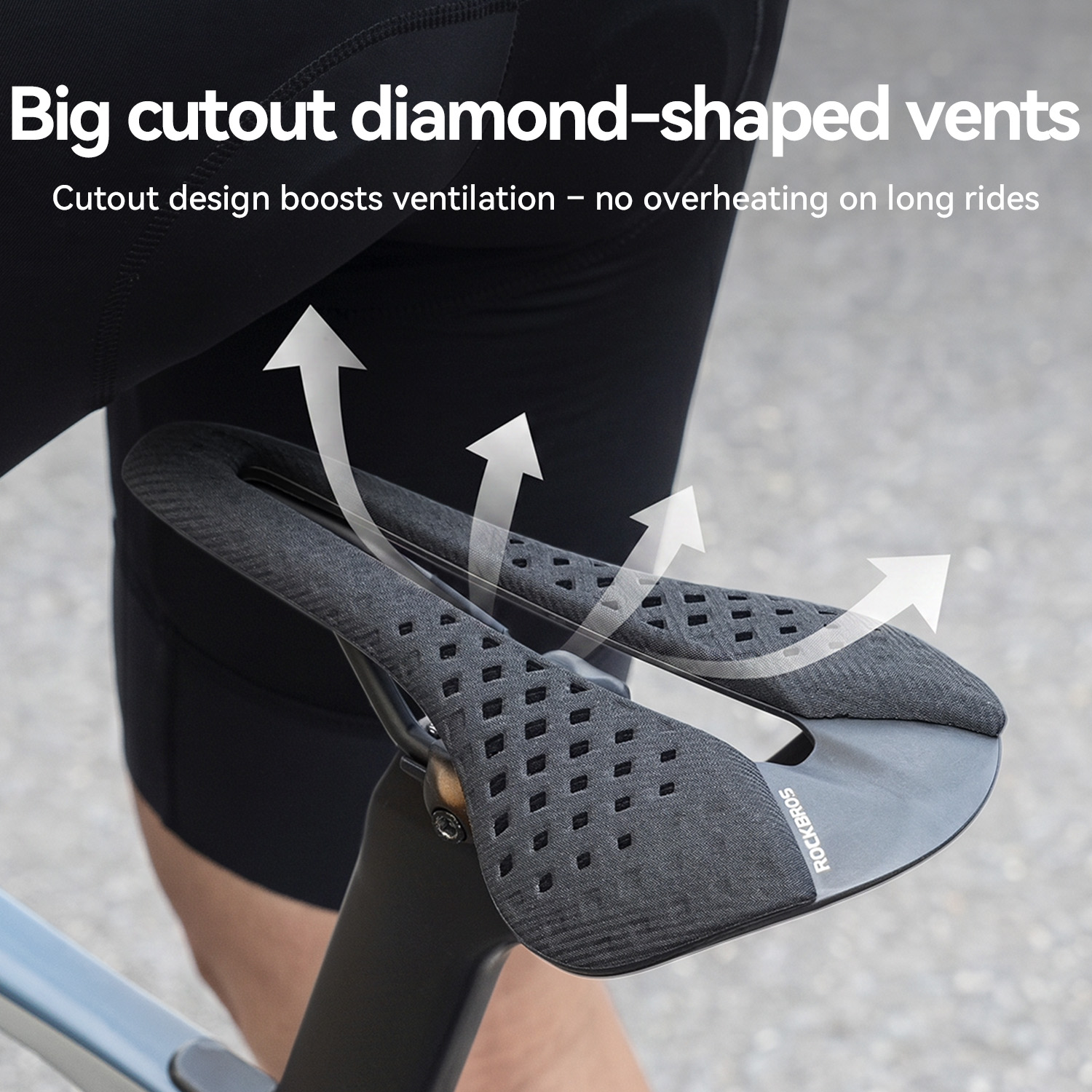 Mtb Saddle Lightweight - อานจักรยาน ROCKBROS คาร์บอนไฟเบอร์ ลดแรงกระแทก น้ำหนักเบา ระบายอากาศได้ดี