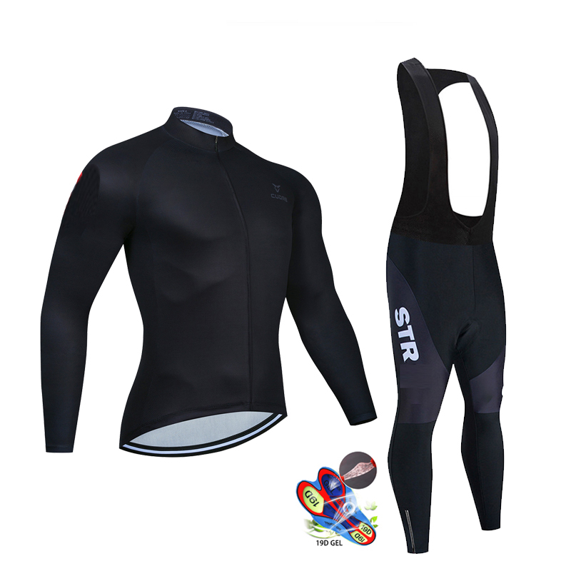 Mountain Biking Pants For Men - ฤดูใบไม้ร่วงสีดําชุดขี่จักรยานJerseyแขนยาว 2022 ใหม่STRขี่จักรยานเสื้อผ้ากีฬาBreathable MenชุดจักรยานMTBกางเกงสวมใส่
