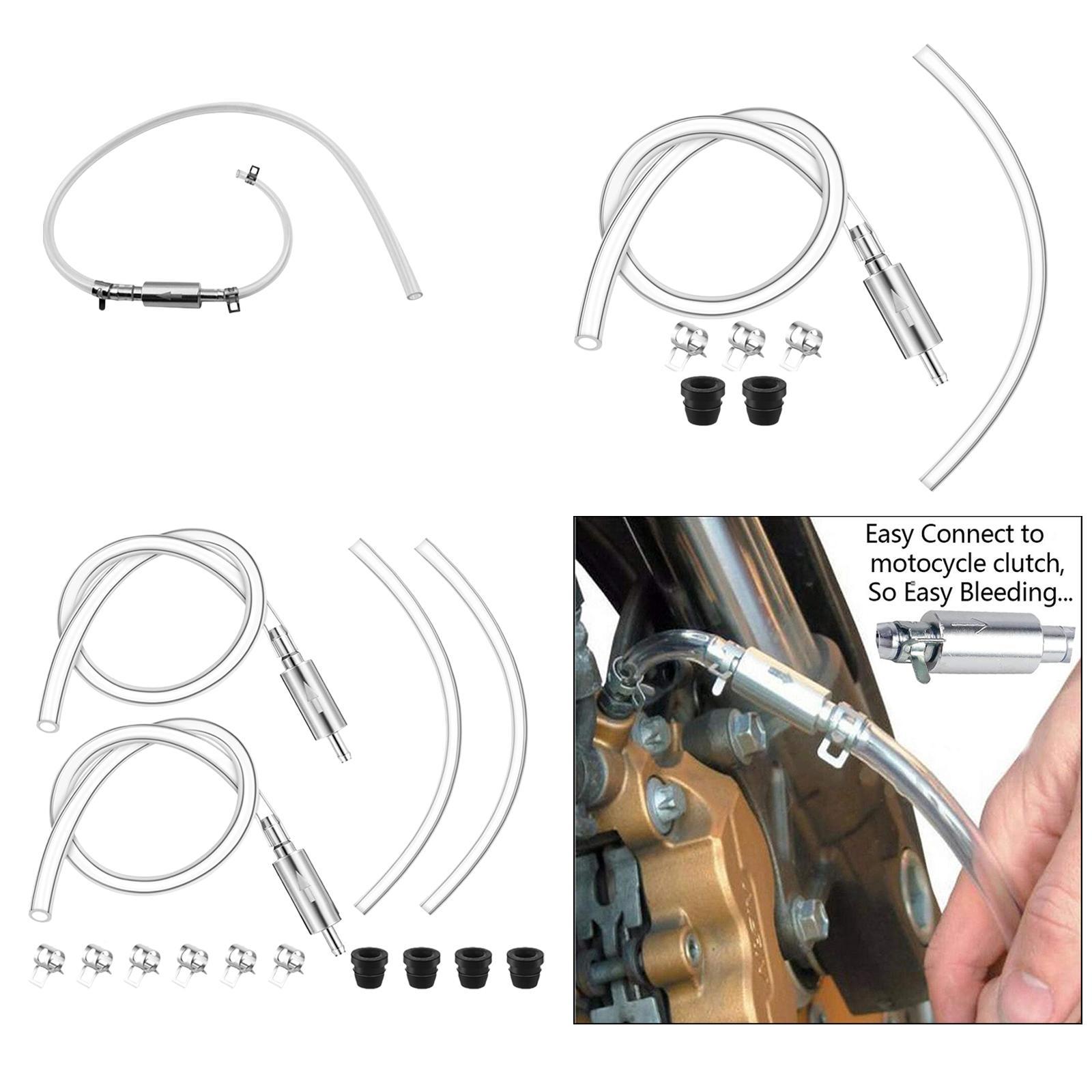 Hydraulic Brake Bleed - ชุดวาล์วท่อไล่ลมเบรกแบบยืดหยุ่น เครื่องมือบำรุงรักษารถยนต์ สำหรับรถยนต์ มอเตอร์ไซค์ คลัตช์ ระบบไฮดรอลิก