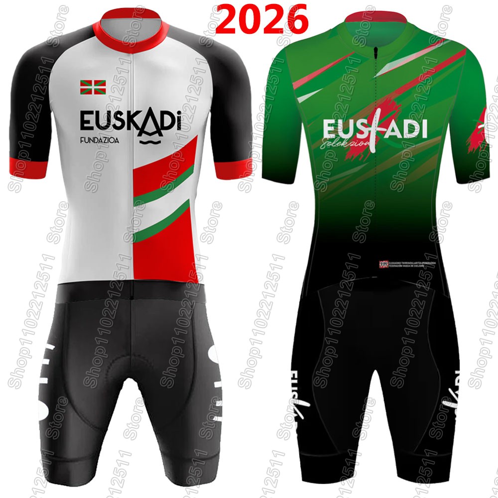 Mountain Biking Pants For Men - ชุดเสื้อเจอร์ซีย์ปั่นจักรยานทีม Euskadi 2026 ชุดฤดูร้อนสเปน ชุดปั่นจักรยานเสือหมอบ เสื้อจักรยาน