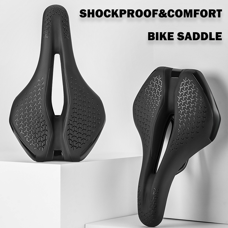 Mtb Saddle Lightweight - อานจักรยานน้ําหนักเบาลื่น PU MTB อานจักรยานเสือหมอบกันกระแทกระบายอากาศกลวงเบาะนั่งขี่จักรยาน