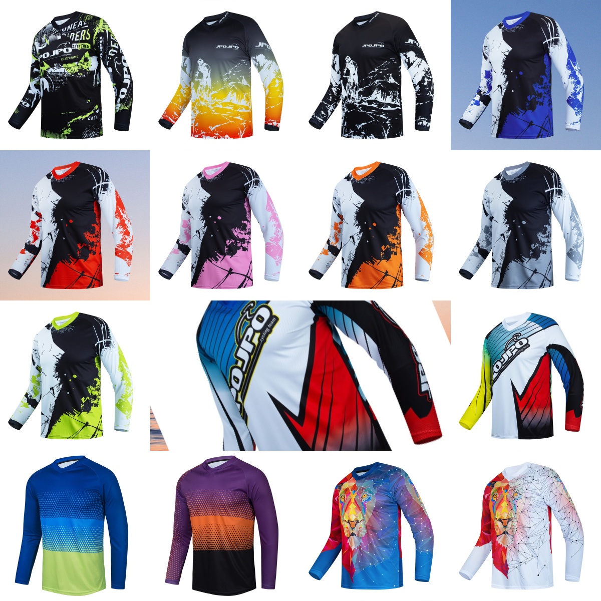 Mountain Biking Shirts - เสื้อยืดแขนยาวสำหรับผู้ชาย เสื้อเจอร์ซีย์ปั่นจักรยานเสือภูเขา รถจักรยานยนต์ออฟโรด ชุด MTB เสื้อสำหรับกิจกรรมกลางแจ้ง