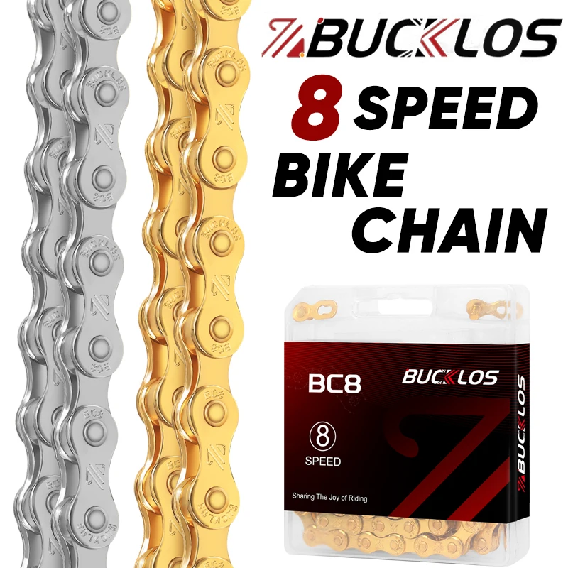 Mountain Biking Bc - Bucklos โซ่จักรยาน8สปีดโซ่จักรยานภูเขาโซ่จักรยานเสือภูเขาสเตนเลสน้ำหนักเบาอุปกรณ์รถจักรยานอเนกประสงค์