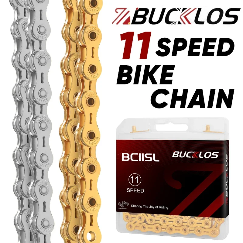 Mountain Biking Bc - Bucklos โซ่จักรยานเสือภูเขา11สปีดโซ่116ลิงค์แข็ง/กลวงจักรยานภูเขาโซ่สากลน้ำหนักเบาชิ้นส่วนจักรยาน