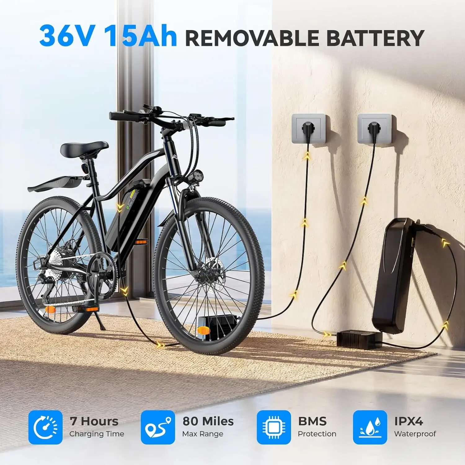 จักรยานไฟฟ้าขนาด 26 นิ้วสำหรับ - Mountain Biking App บทวิจารณ์และราคา