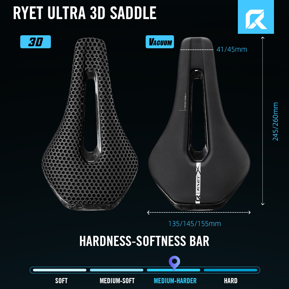 เบาะจักรยาน RYET 3D พิมพ์ลายคา - Mtb Saddle Lightweight บทวิจารณ์และราคา
