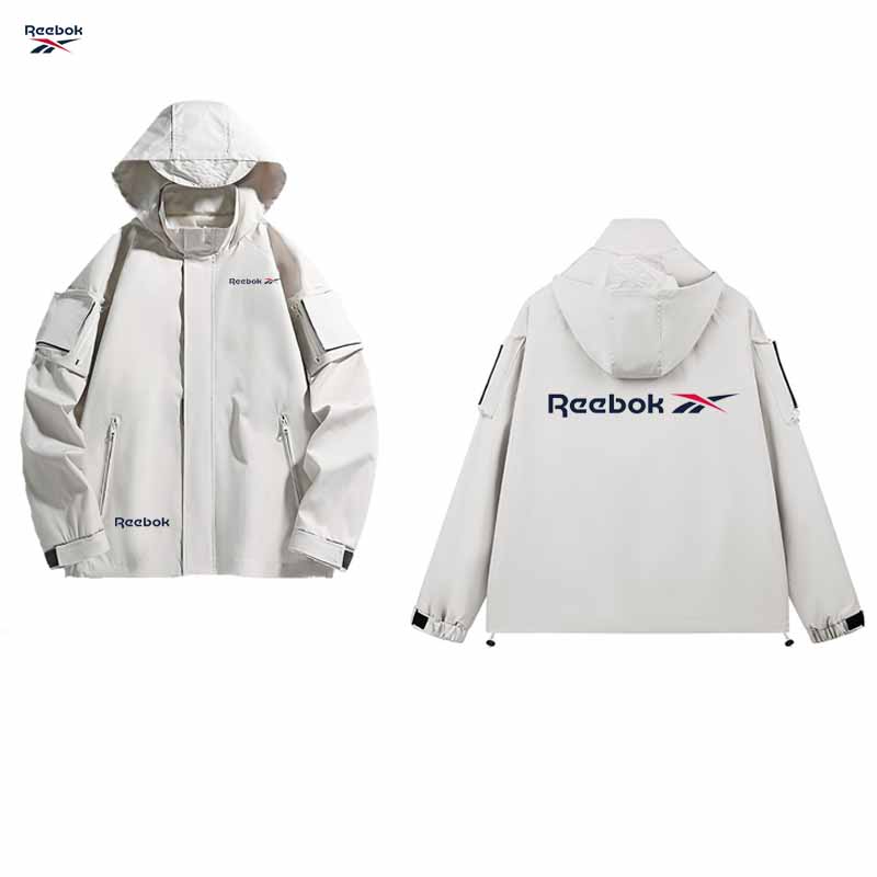 เสื้อแจ็คเก็ตมีซิปมีฮู้ดโลโก้ร - Mountain Biking Rain Jacket บทวิจารณ์และราคา
