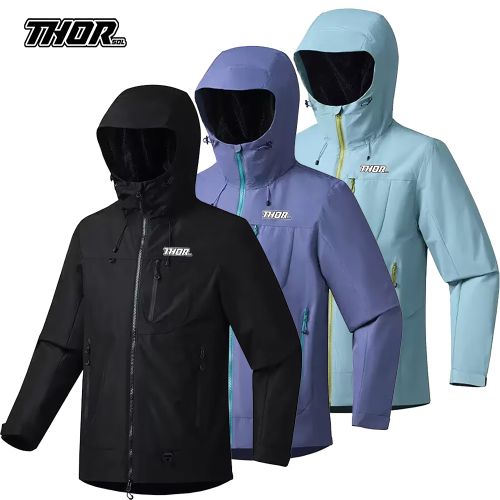 THORSOL เสื้อแจ็คเก็ตกันฝนสำหร - Mountain Biking Rain Jacket บทวิจารณ์และราคา
